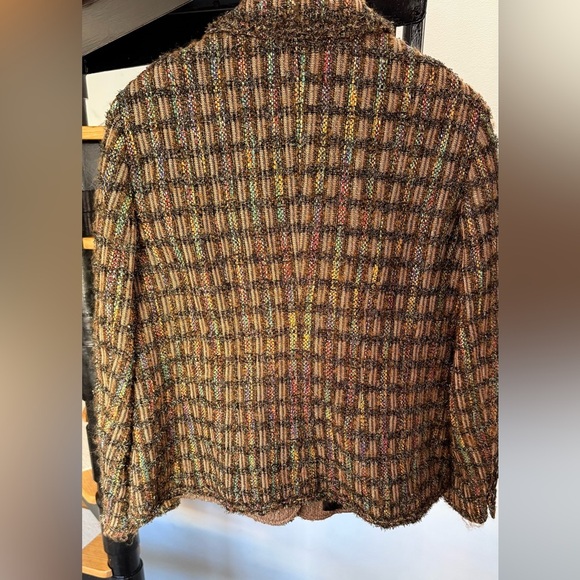 Vintage Rena Lange Women’s Tweed Multicolor Jacket – EU 46 / US 16 - Picture 2 of 9